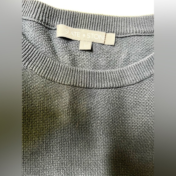 SLATE & STONE Men’s navy blue crew neck sweater size L - Picture 12 of 13